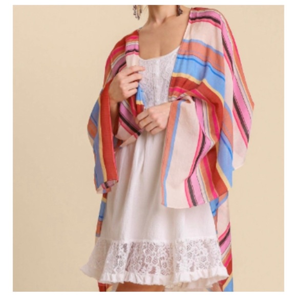 39 Boho Color Block kimono - Picture 2 of 2